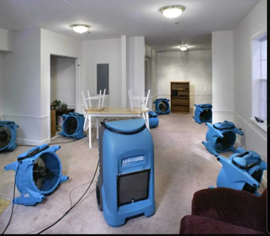 Air movers and dehumidifier setup for Water Extraction & Removal in Sun Valley